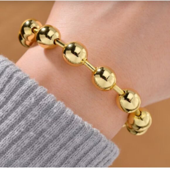 Jewelry - Beaded Bracelet in Goldtone (6.0-9.0In)